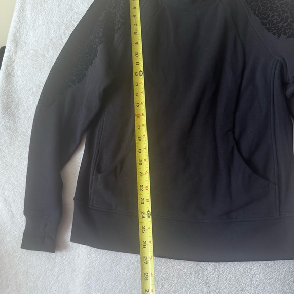 Lululemon Floral Flock Pullover Lightweight Scuba Cotton Velvet SweatShirt Goth - Picture 16 of 16